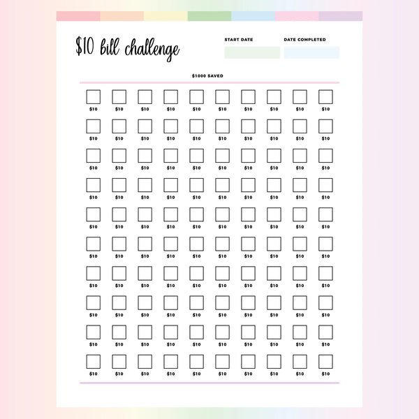 10 Dollar Challenge PDF - Page Overview