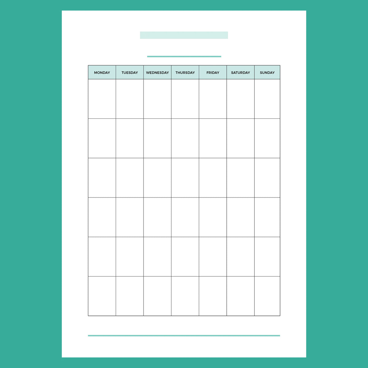 A5 Blank Monthly Calendar Template | Printable PDF | Instant Download – Plan Print Land a5-blank-monthly-calendar-template-printable-pdf-instant-download-plan-print-land