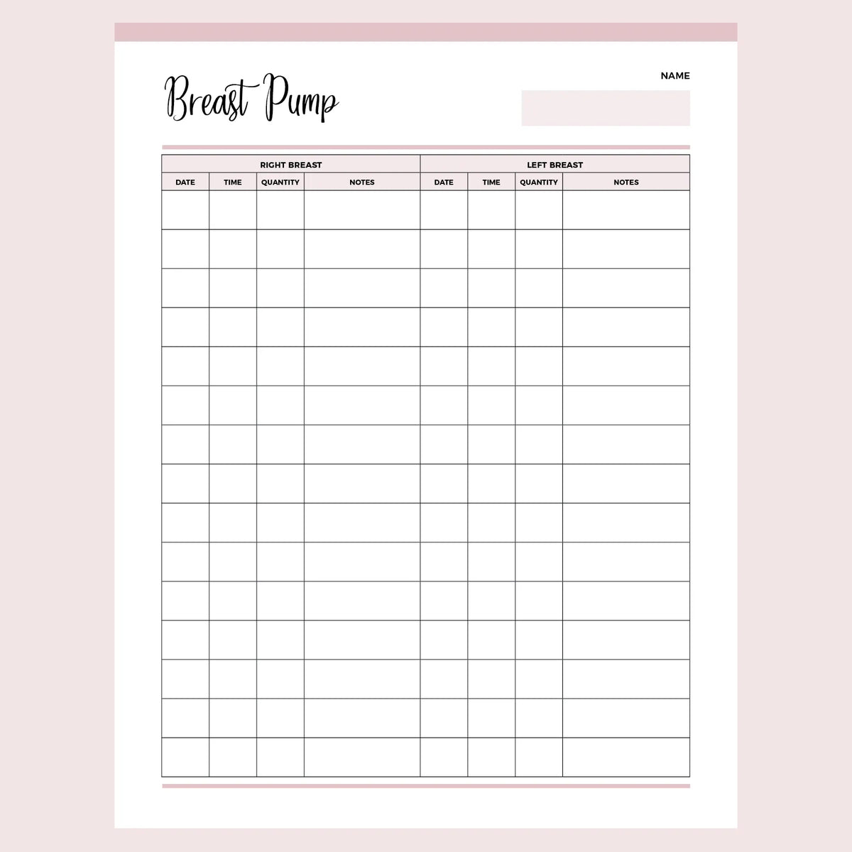 Breast Pump Log Template | A4 & US Letter Sizes | Instant Download Printable – Plan Print Land breast-pump-log-template-a4-us-letter-sizes-instant-download-printable-plan-print-land