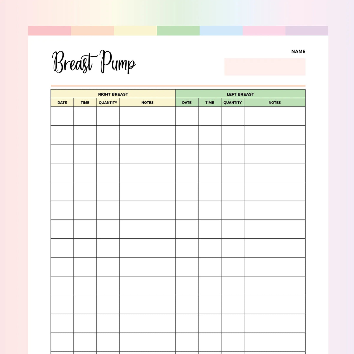 Breast Pump Record PDF | A4 & US Letter Sizes | Instant Download Printable – Plan Print Land breast-pump-record-pdf-a4-us-letter-sizes-instant-download-printable-plan-print-land