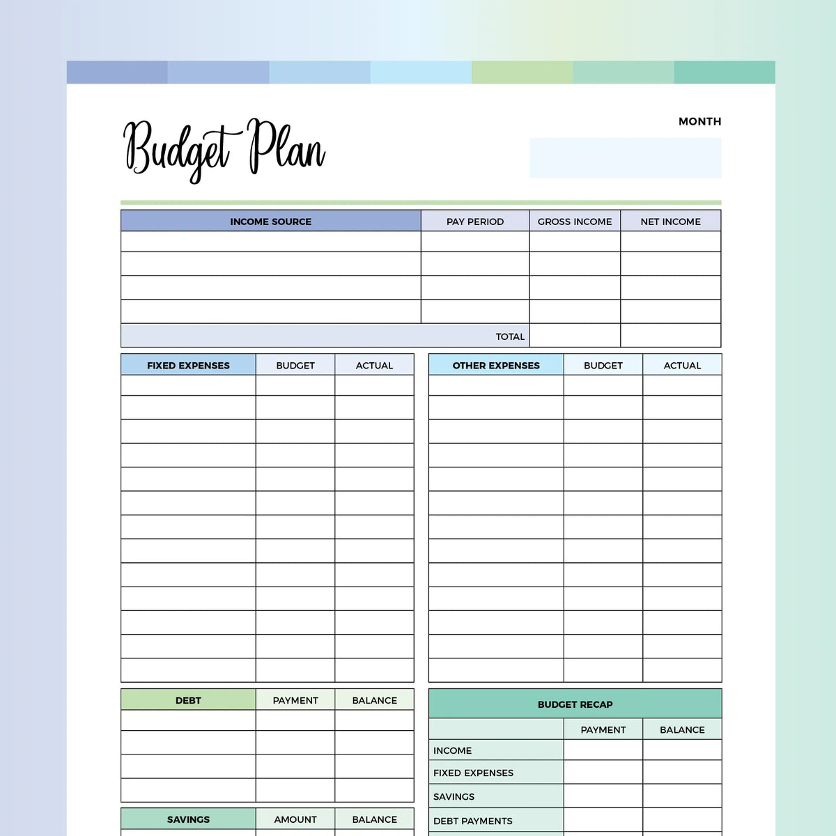 Budget Planner Printable Instant Download PDF A4 And US Letter Plan Print Land budget-planner-printable-instant-download-pdf-a4-and-us-letter-plan-print-land