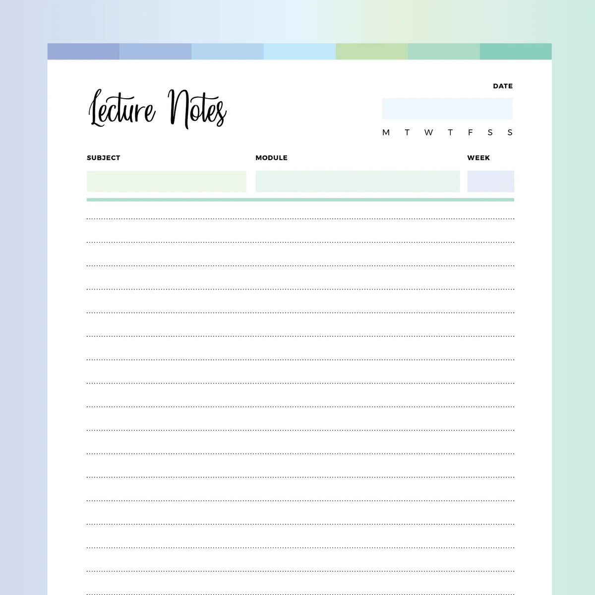 College Note Taking Template Instant Download PDF A4 and US Letter College Note Taking Template Instant Download PDF A4 and US Letter