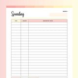 Daily Expense Tracker Printable - Flame