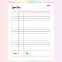 Daily Expense Tracker Printable