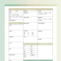 Nurse Brain Sheet Printable - Forrest