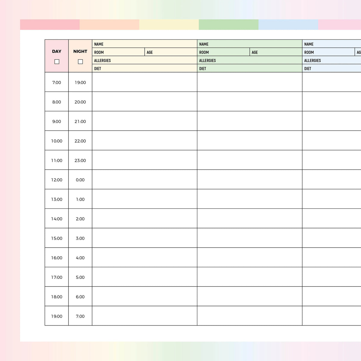 Nurses Shift Planner A4 US Letter Sizes Instant Download nurses-shift-planner-a4-us-letter-sizes-instant-download