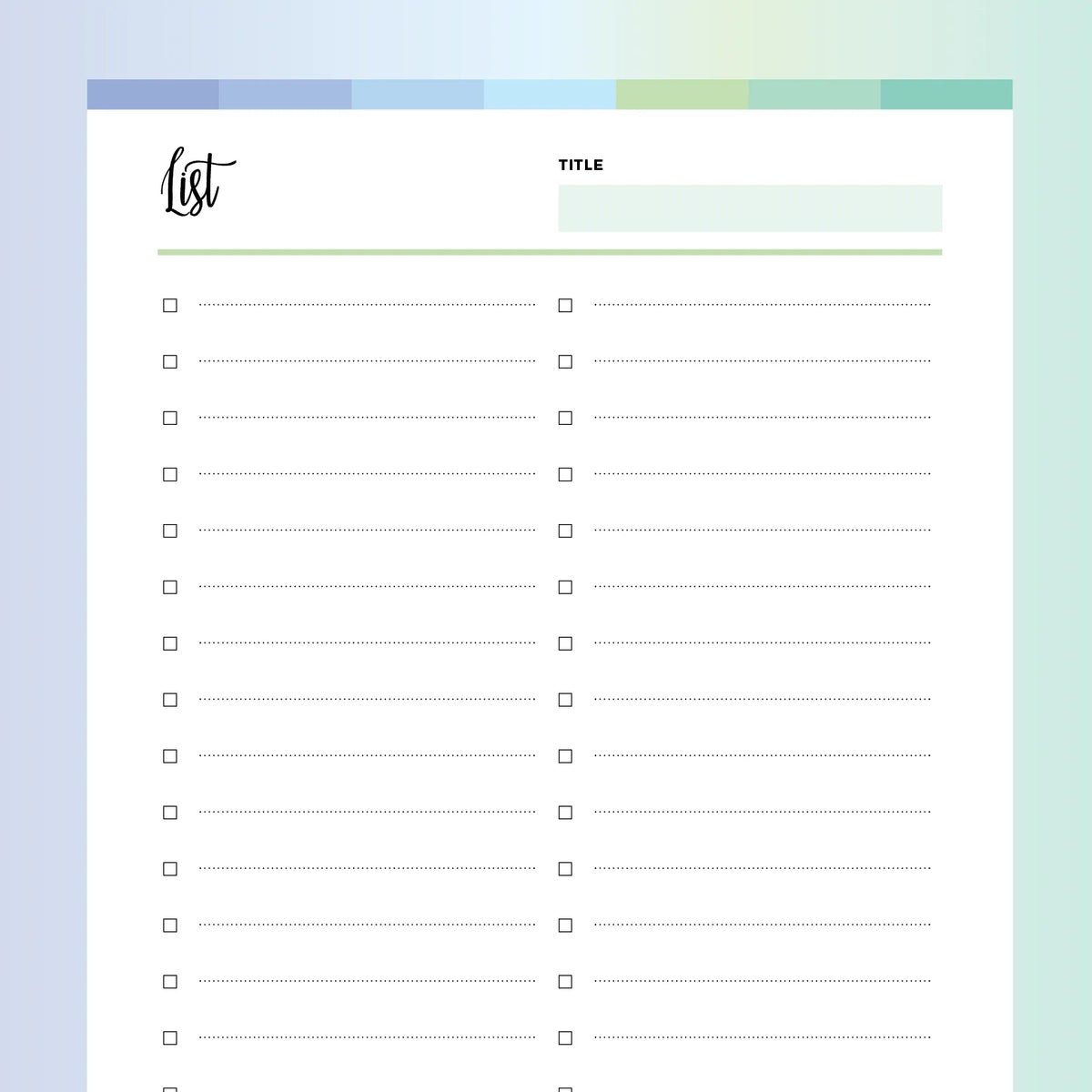 to do list printable checklist