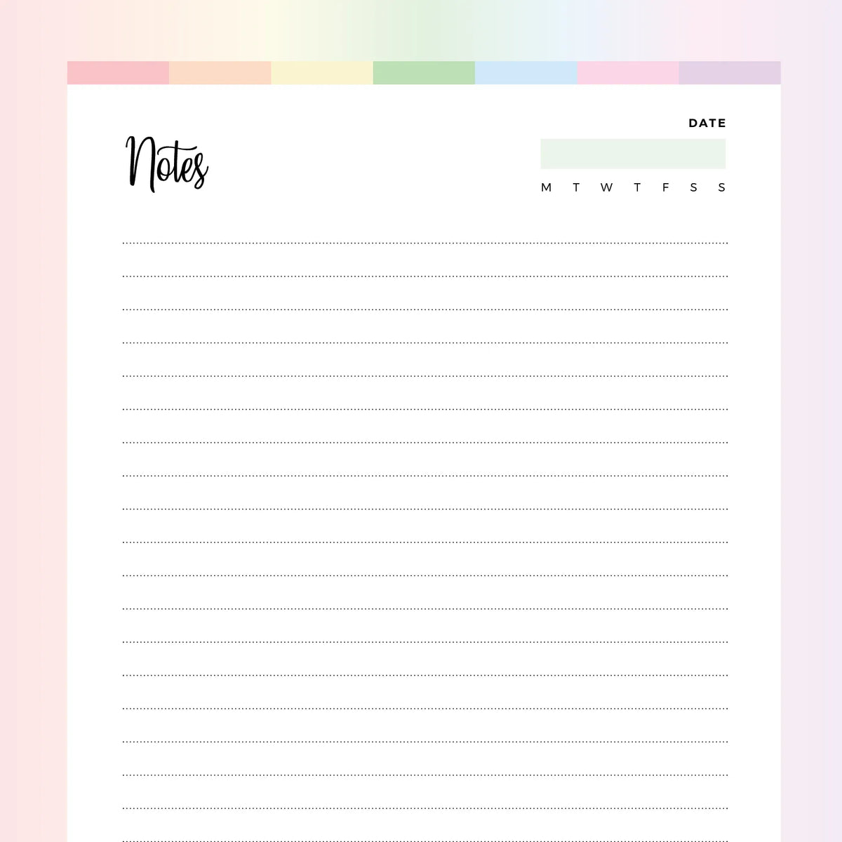 Printable Notes Template | Instant Download PDF | A4 and US Letter – Plan Print Land printable-notes-template-instant-download-pdf-a4-and-us-letter-plan-print-land