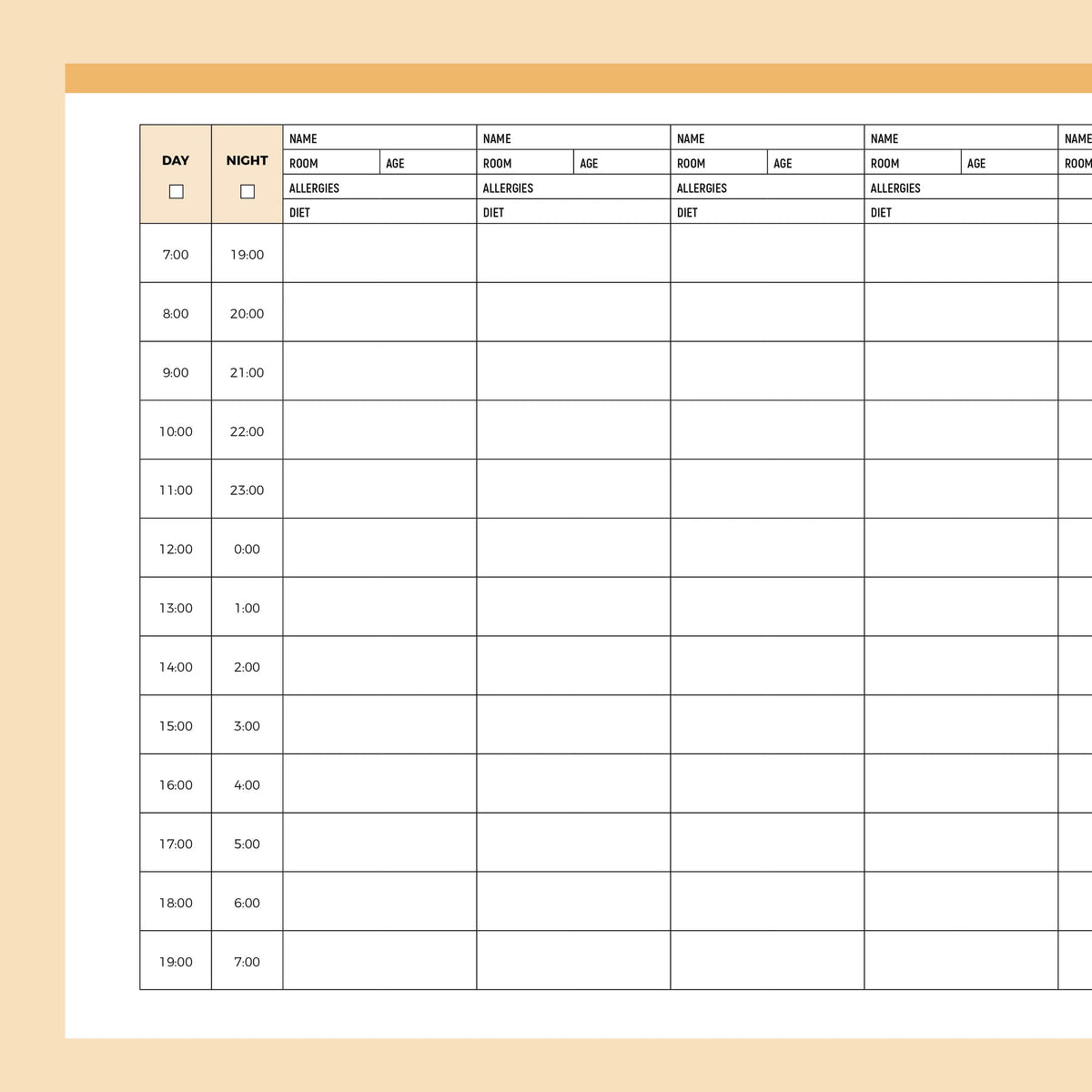 Printable Nurse Brain Sheet PDF A4 US Letter Sizes Instant