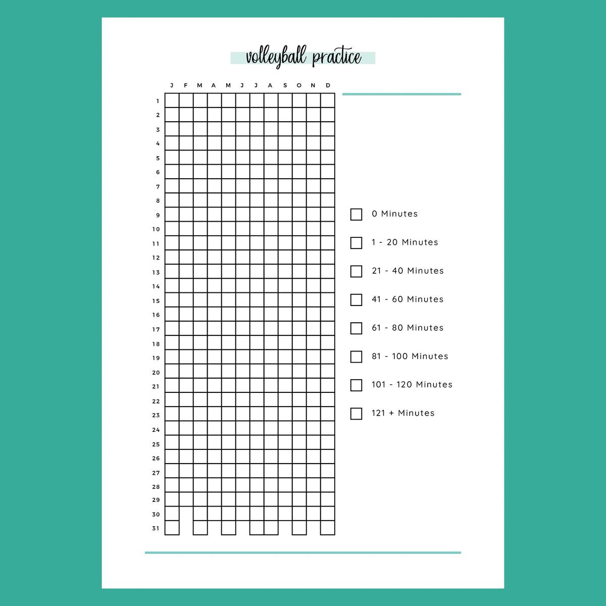 Volleyball Practice Journal A5 | Instant Download Printable Template – Plan Print Land volleyball-practice-journal-a5-instant-download-printable-template-plan-print-land