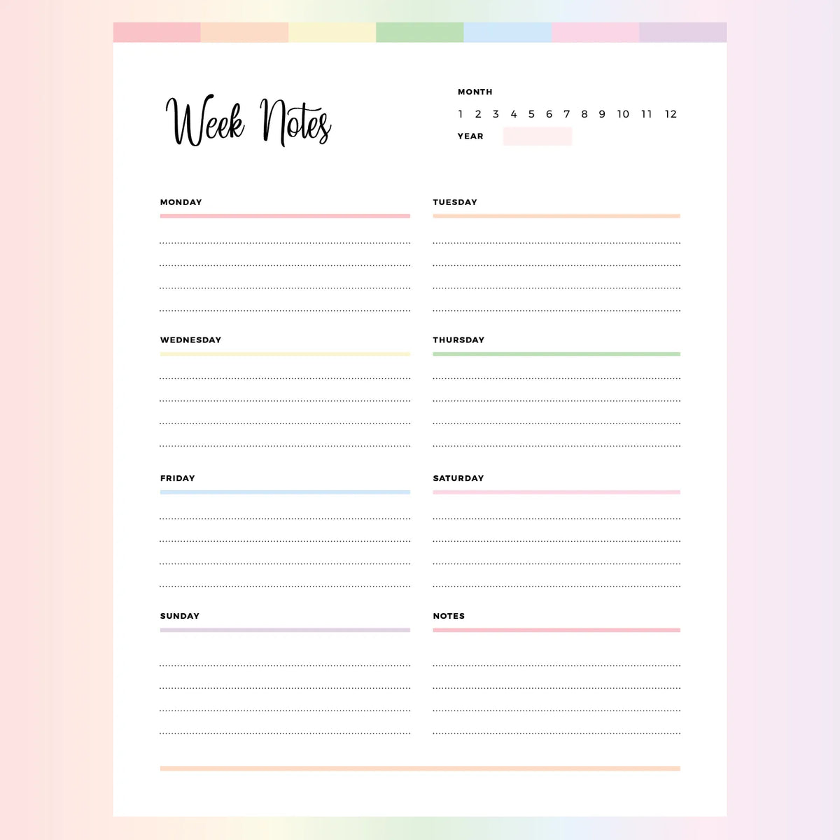 Two-Page Weekly Planner - Download Printable PDF