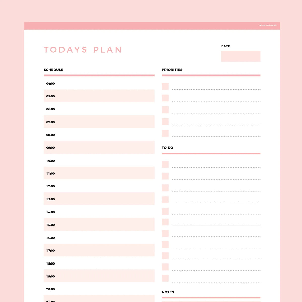 Aesthetic Daily planner, Digital download, Daily planner, Printable,  Instant Download