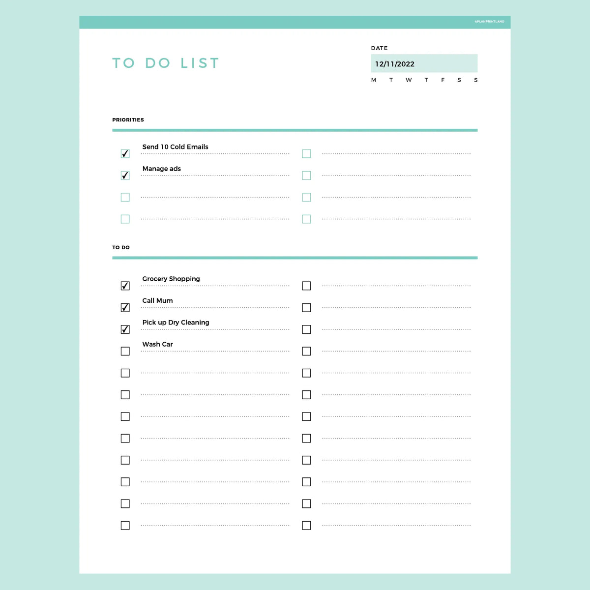 daily to do list template pdf