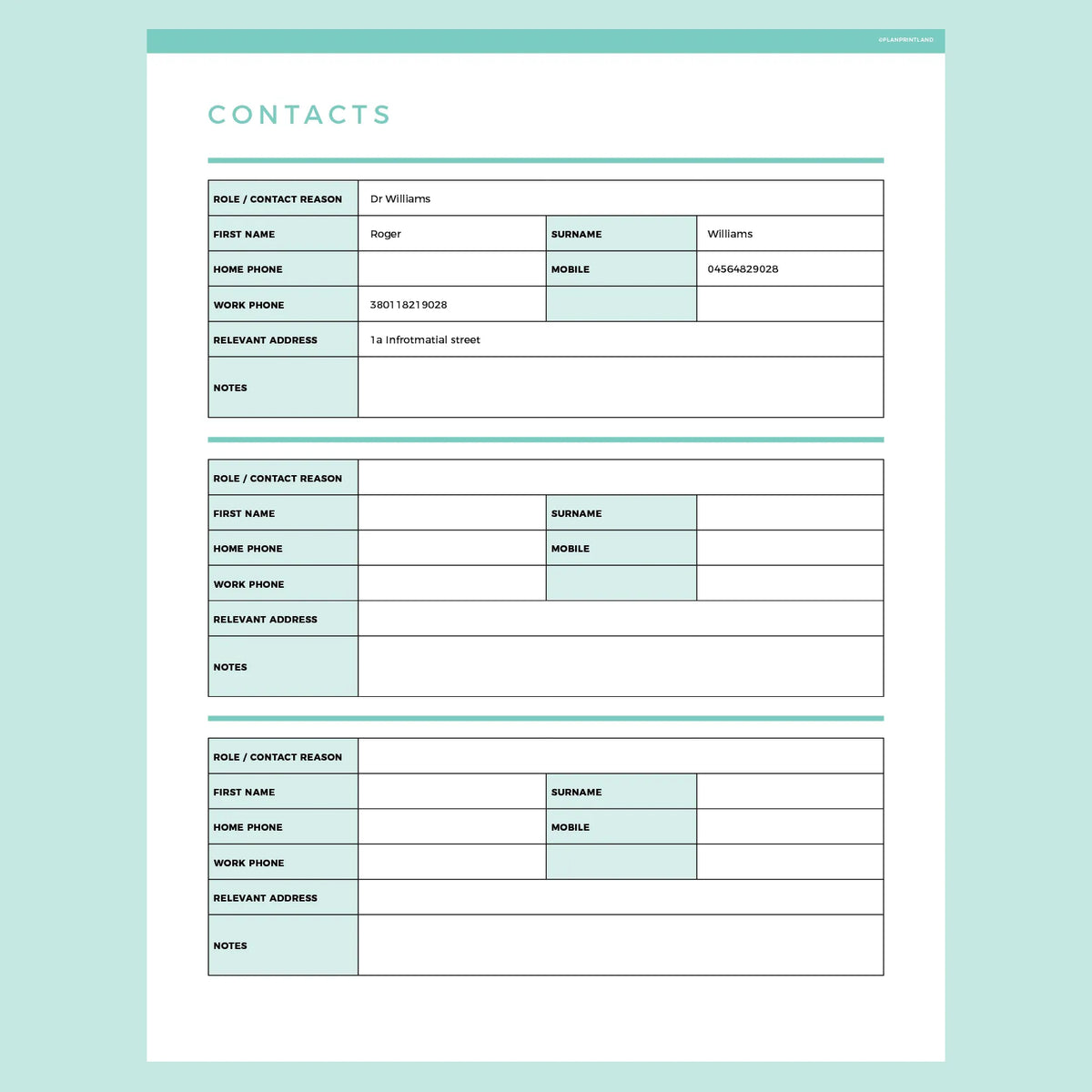 Detailed Contact Information Template Editable | Instant Download Fillable PDF | A4 and US Letter – Plan Print Land detailed-contact-information-template-editable-instant-download-fillable-pdf-a4-and-us-letter-plan-print-land