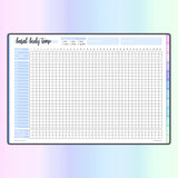 Digital Basal Body Temperature Chart for Goodnotes
