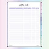 Digital reading journal - Finished Books checklist