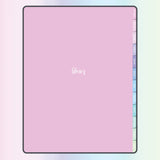 iPad reading journal section divider example