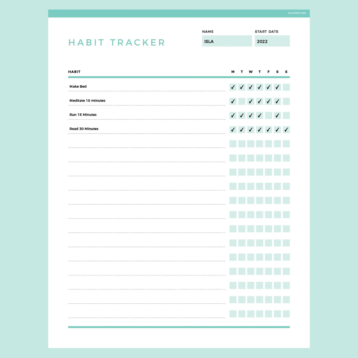 Editable Habit Tracker Template | Instant Download Fillable PDF | A4 and US  Letter