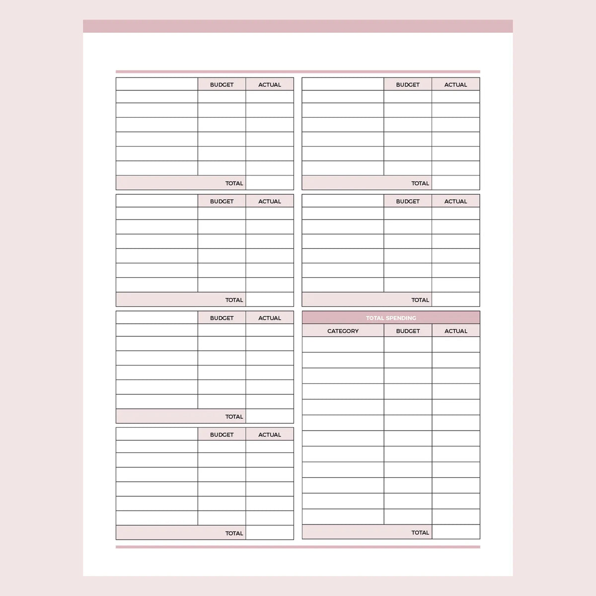 Expense Tracking Template Printable | Instant Download PDF – Plan Print ...