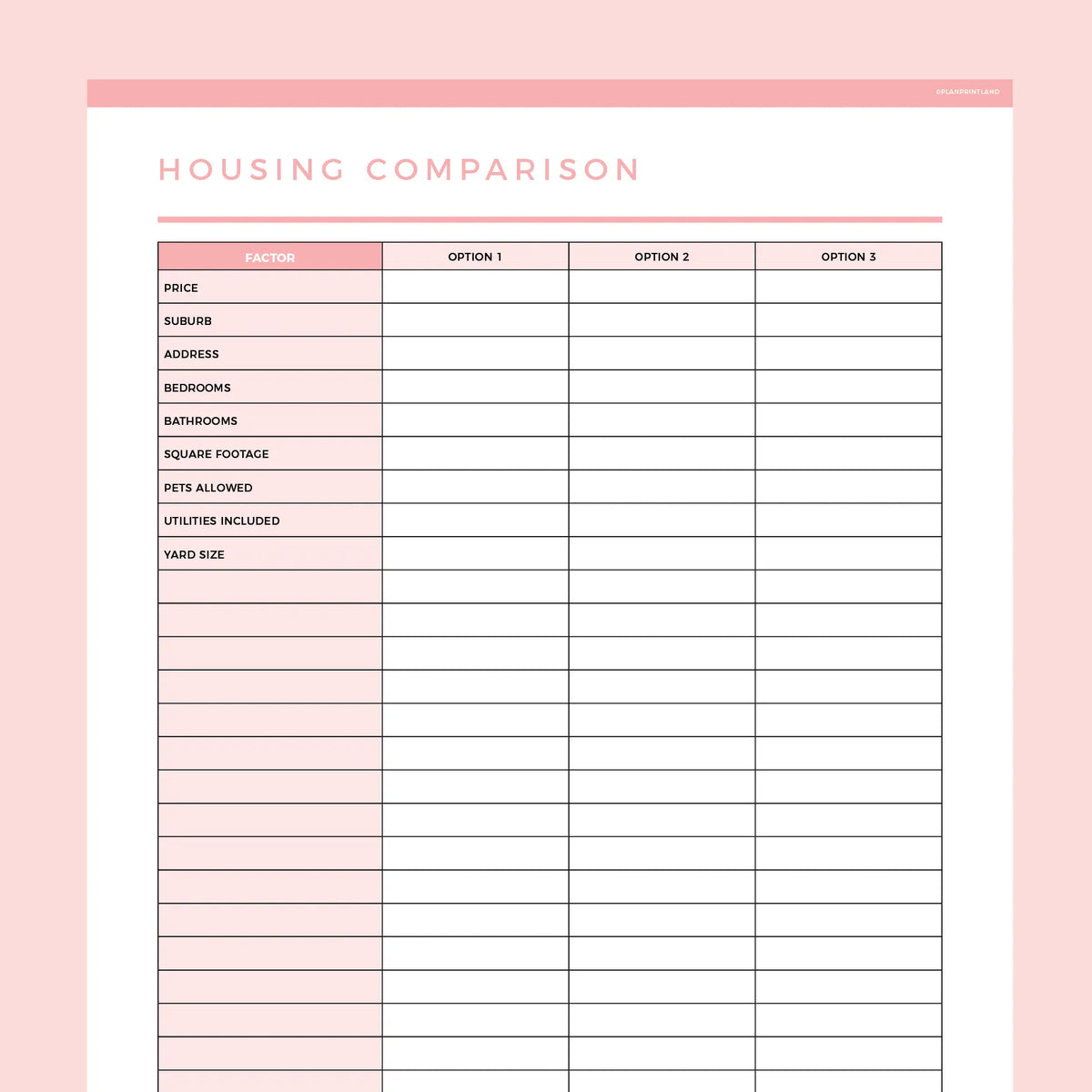 House Hunting Template Editable | Instant Download Fillable PDF | A4 ...