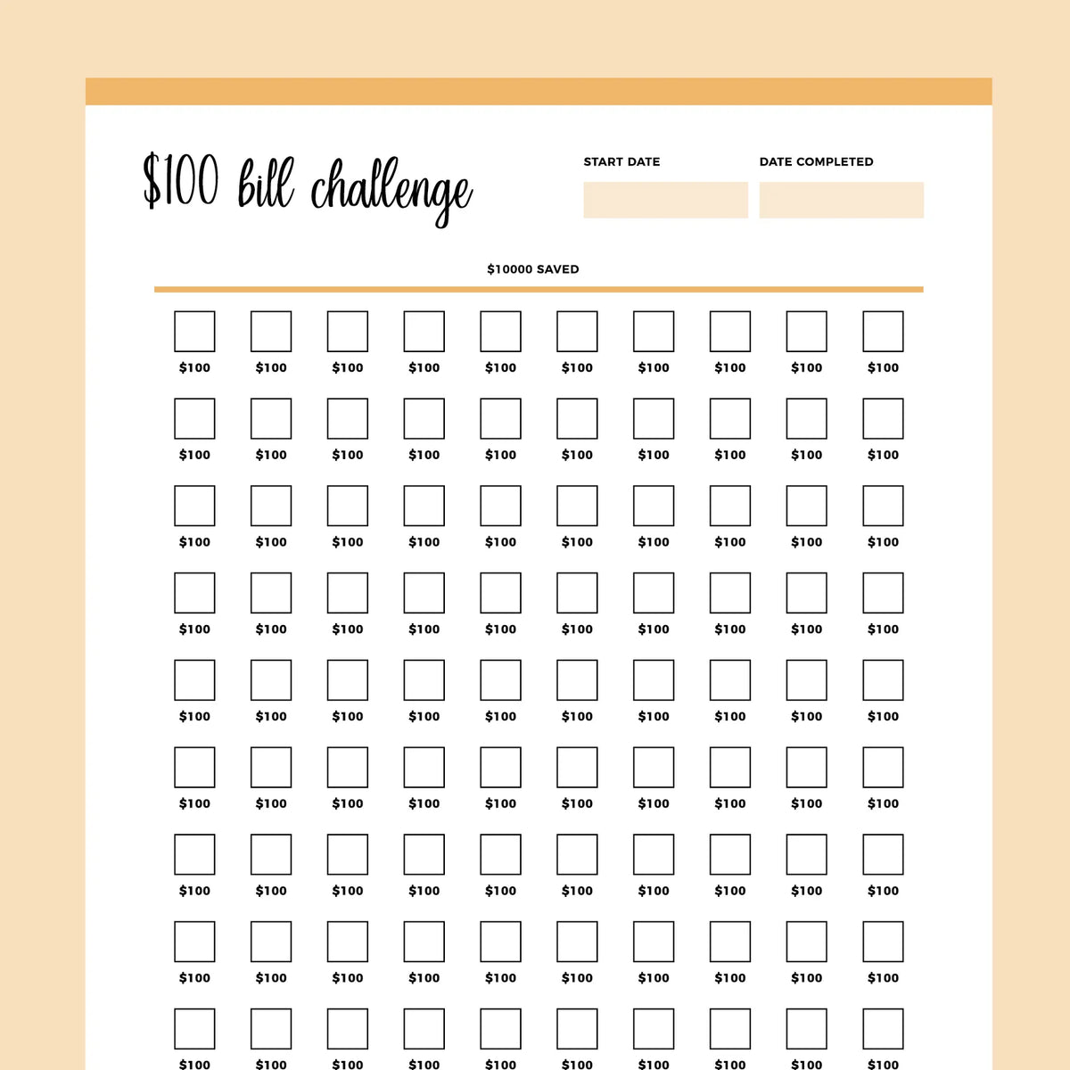 printable-100-dollar-bill-savings-challenge-plan-print-land for 100 Dollar Bill Printable Free Printable 100 Dollar Bill Savings Challenge – Plan Print Land for 100 Dollar Bill Printable Free