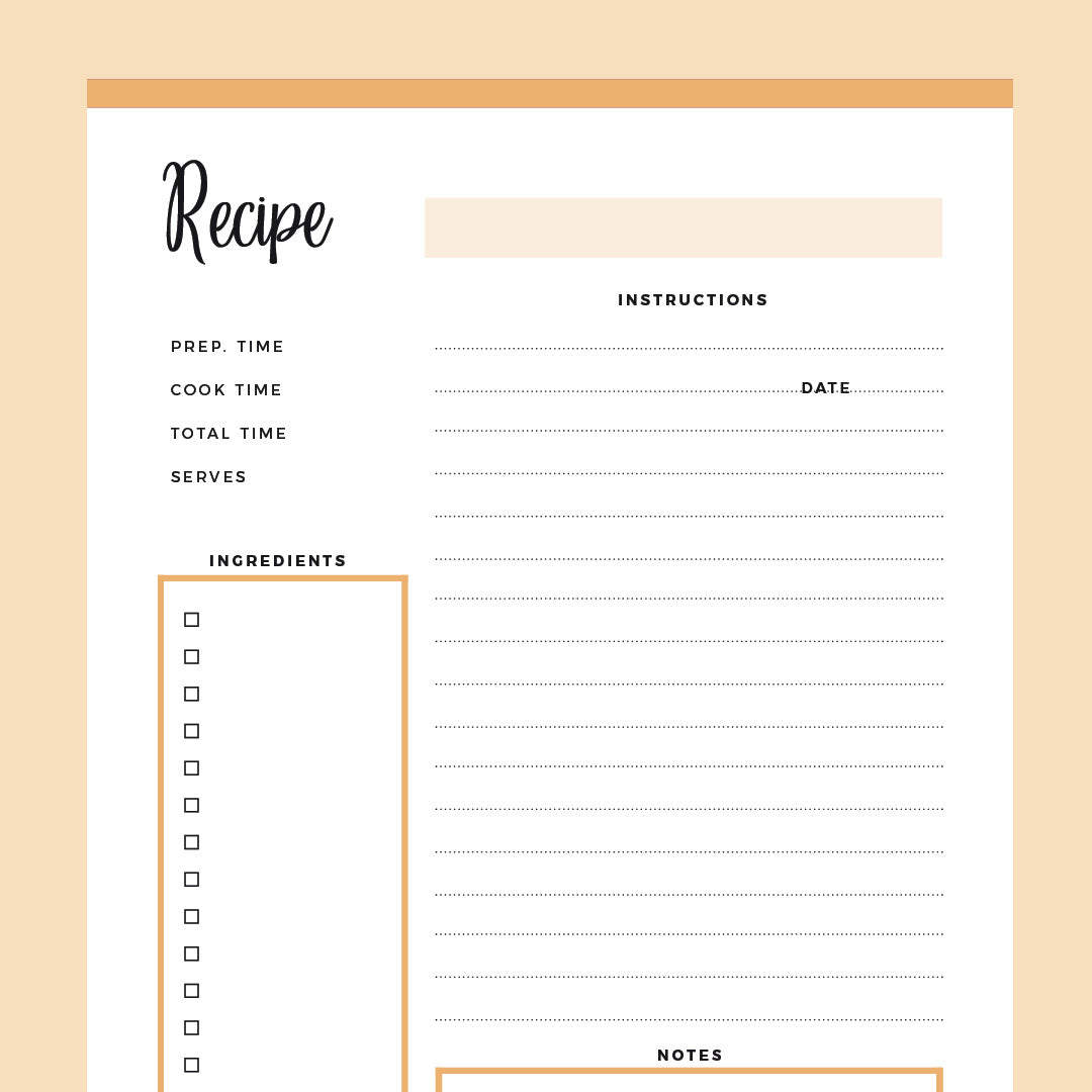 Printable Blank Recipe Sheets – Plan Print Land printable-blank-recipe-sheets-plan-print-land