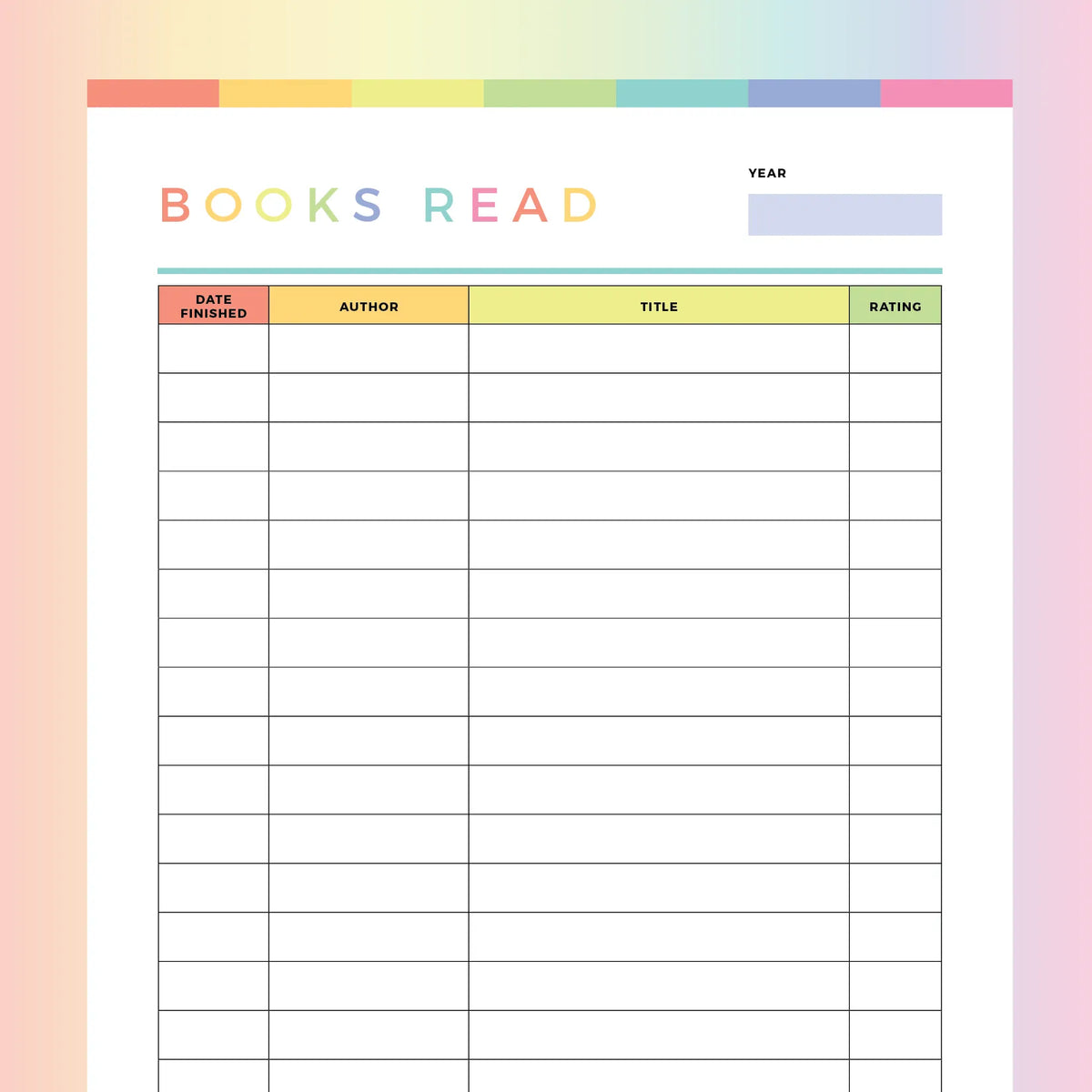 printable book reading log for kids | instant download pdf | a4 and us  letter