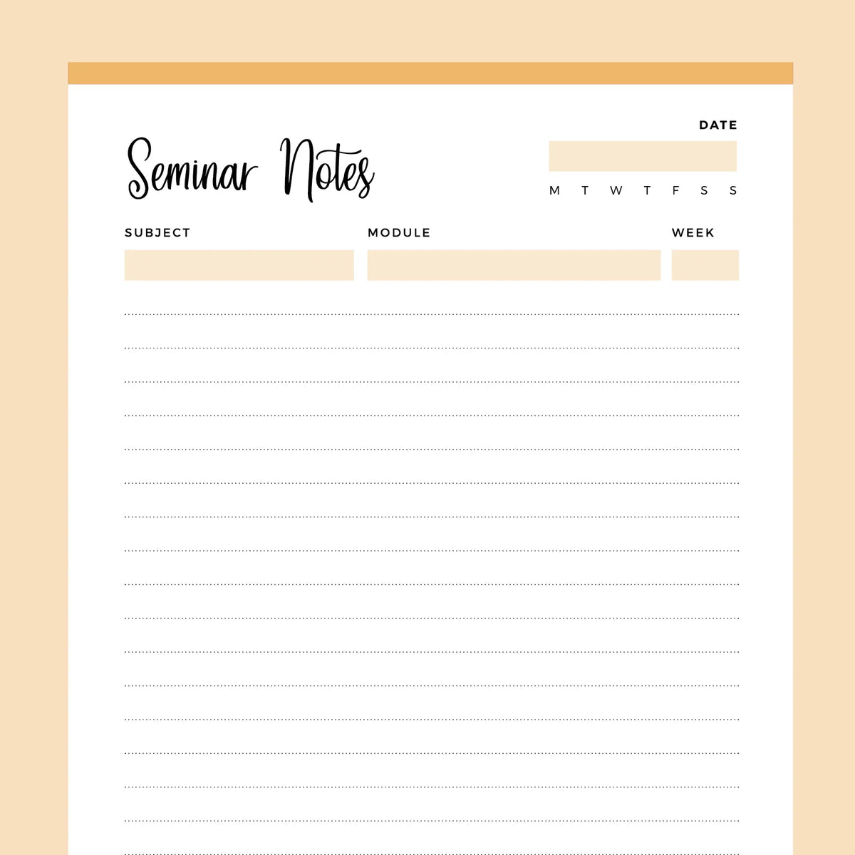 Student Note Taking Template Printable Pack A4, A5 and Letter