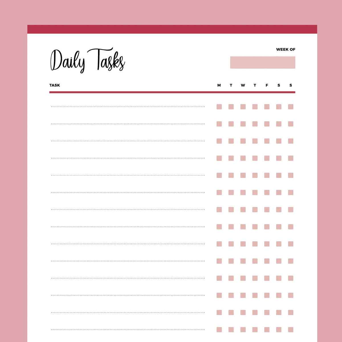 Printable Daily Task Check List Plan Print Land printable-daily-task-check-list-plan-print-land