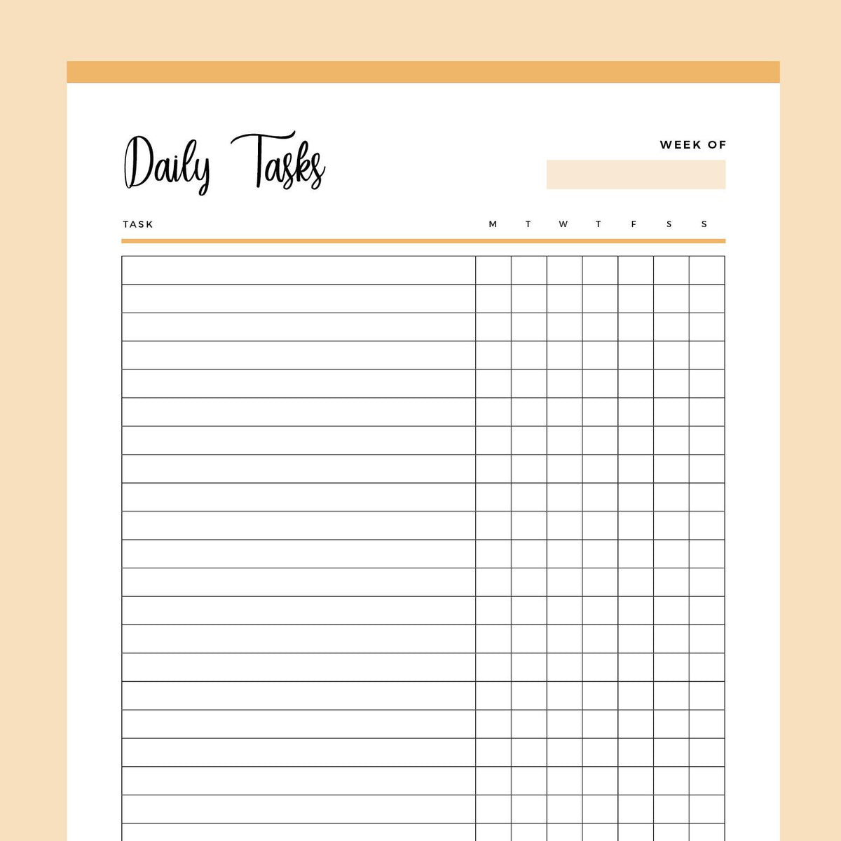 Printable Daily Task Checklist – Plan Print Land printable-daily-task-checklist-plan-print-land