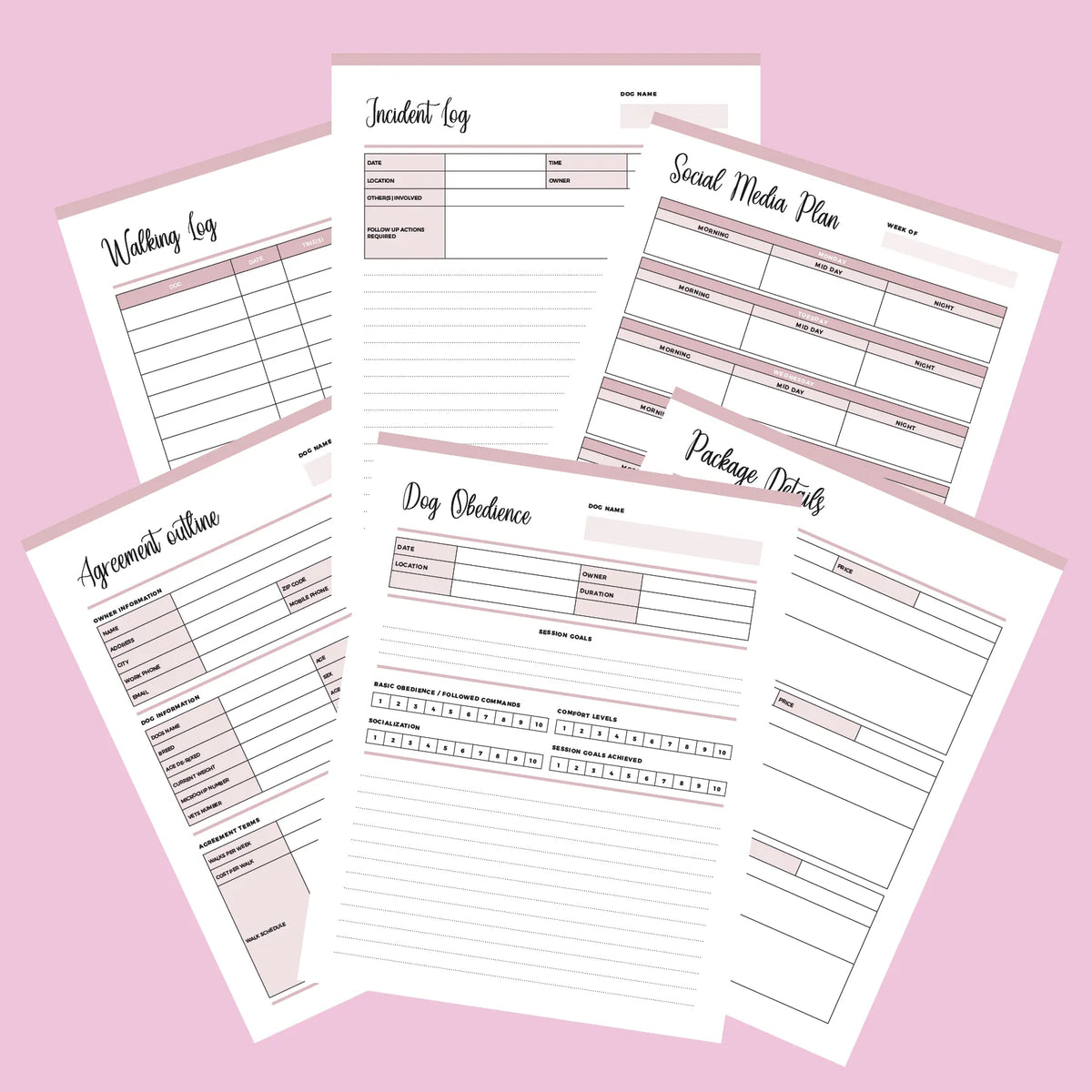 Printable Dog Walking Business Planner | Downloadable PDF | 62 PAGES – Plan Print Land printable-dog-walking-business-planner-downloadable-pdf-62-pages-plan-print-land