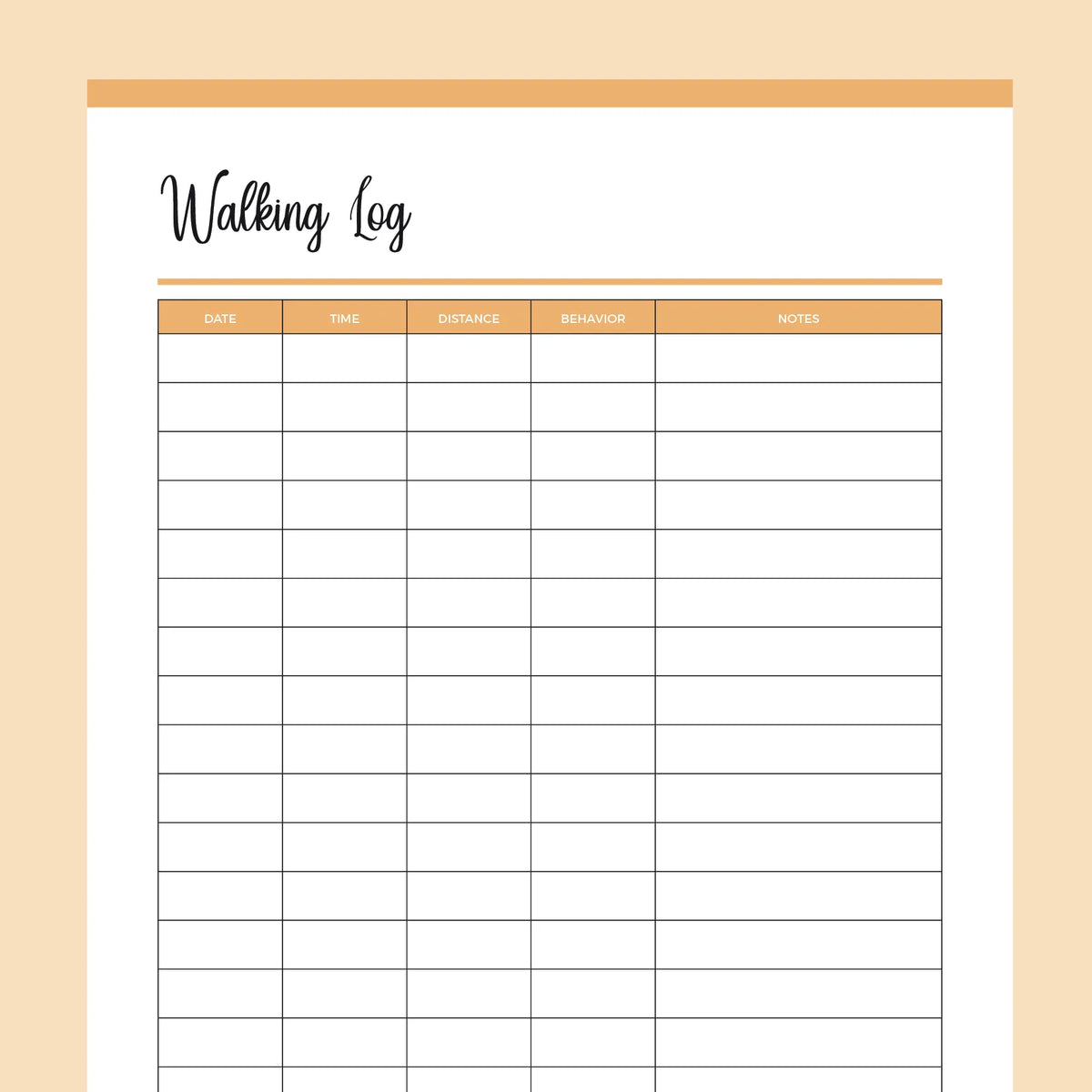 Printable Dog Walking Log | Instant Download PDF | A4 and US Letter – Plan Print Land printable-dog-walking-log-instant-download-pdf-a4-and-us-letter-plan-print-land