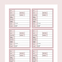 Printable Doggy Report Cards - Pink