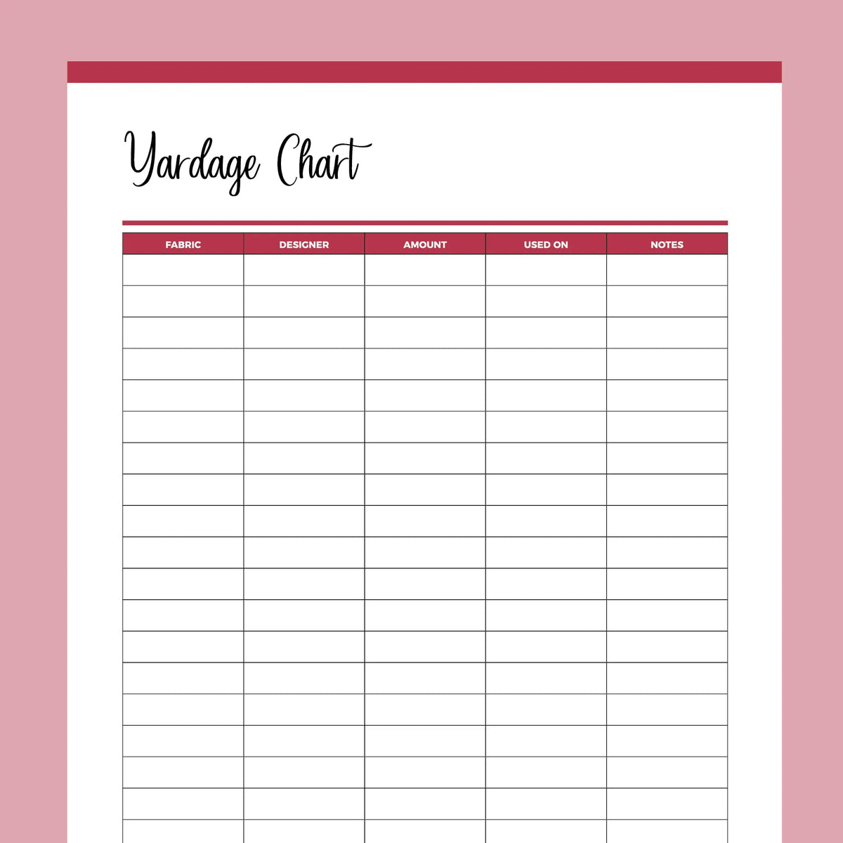 Yardage Chart for Precut Bundles • Free Digital Download — Rocking Chair  Quilts