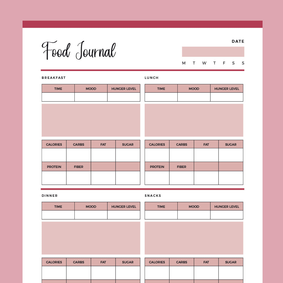 printable-food-journal-us-letter-and-a4-size-pdf-instant-download-plan-print-land for Free Printable Food Diary Template Printable Food Journal | US Letter and A4 size PDF | Instant Download – Plan Print Land for Free Printable Food Diary Template