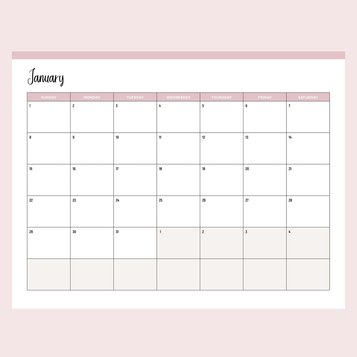 Free 2023 Printable Calendar - Sunday Start Calendar – Plan Print Land free-2023-printable-calendar-sunday-start-calendar-plan-print-land