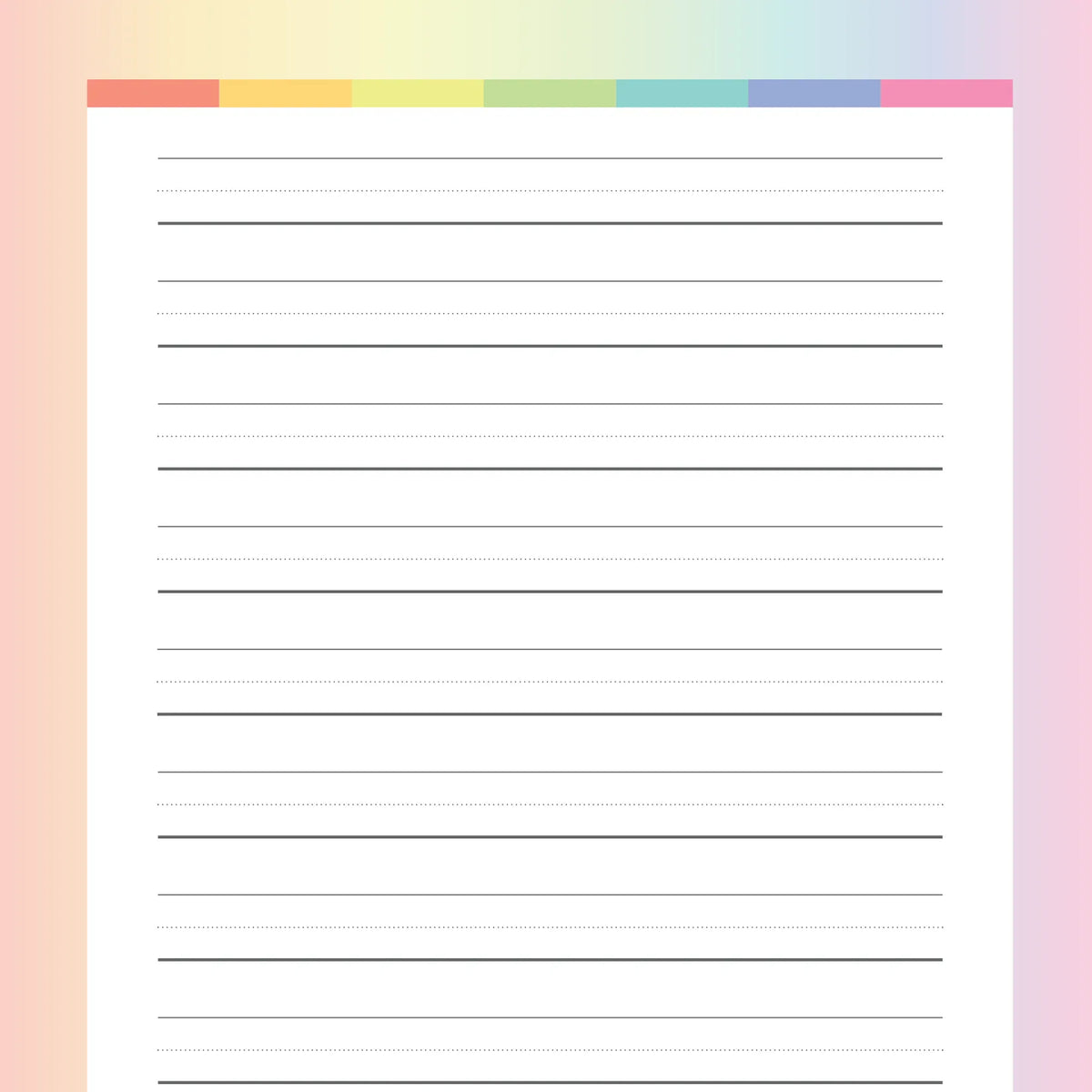 Printable Fall Lined Writing Paper for Kids Writing Paper Writing Practice  Paper Handwriting Paper Regular and Double Lined Paper 