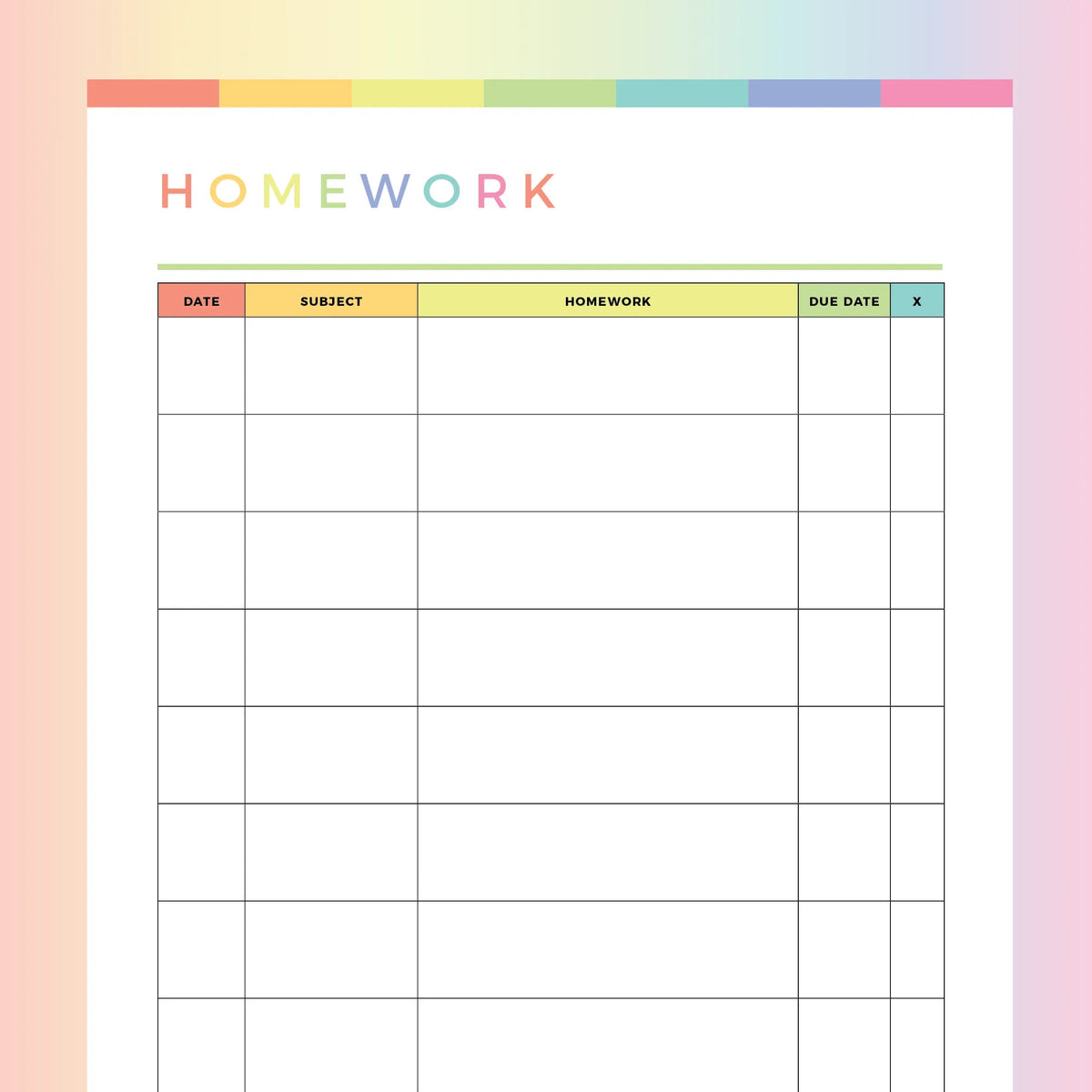 Kids Homework Planner Printable Child Weekly Organizer. Weekly Children's  Planner. PRINT A4. Instant Download Weekly Schedule Planner Kids 