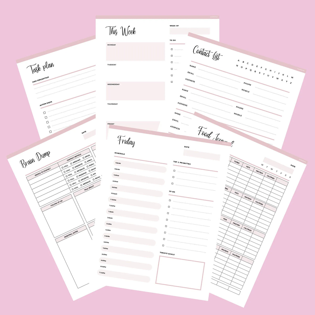 Life Planner Printable | Instant Download PDF | 161 PAGES – Plan Print Land life-planner-printable-instant-download-pdf-161-pages-plan-print-land