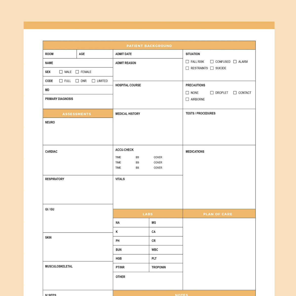 printable-nurse-report-sheet-instant-download-nurse-brain-pdf-plan-print-land for Free Printable Nursing Assessment Forms Printable Nurse Report Sheet | Instant Download Nurse Brain PDF – Plan Print Land for Free Printable Nursing Assessment Forms