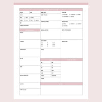 Printable Nurse Report Sheet