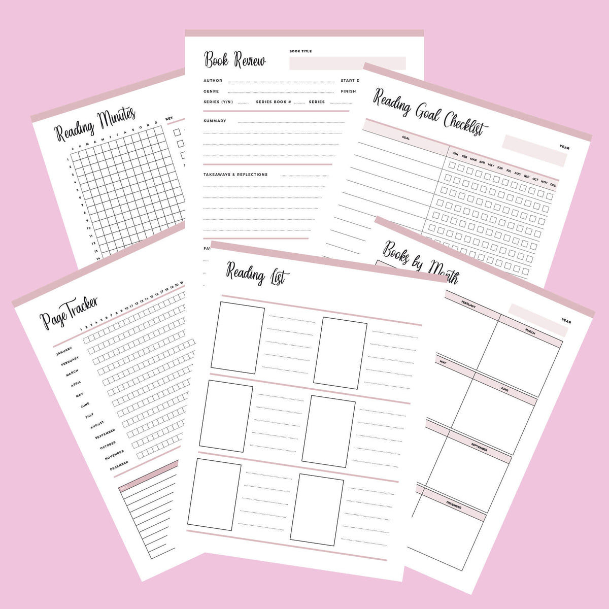 Printable Reading Journal | Instant Download PDF | 18 PAGES – Plan Print Land printable-reading-journal-instant-download-pdf-18-pages-plan-print-land