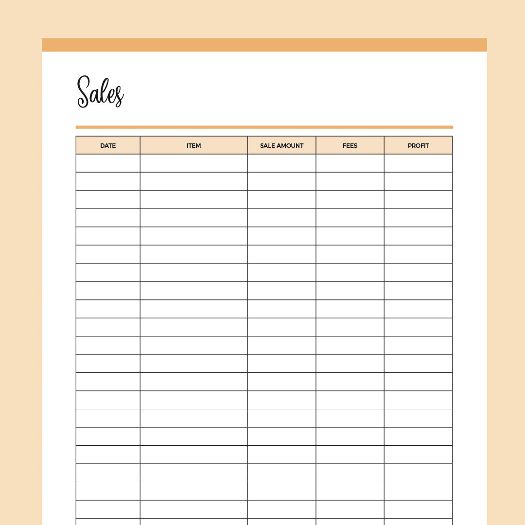 Printable Sales Tracker Plan Print Land Printable Sales Tracker Plan Print Land