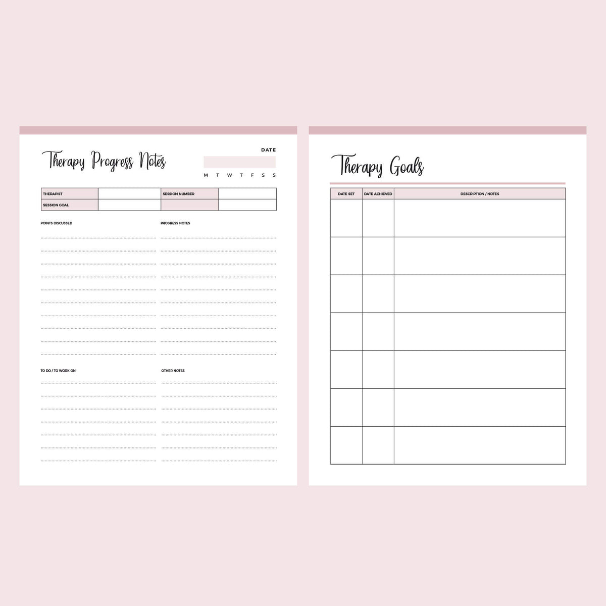 Printable Therapy Notes – Plan Print Land printable-therapy-notes-plan-print-land