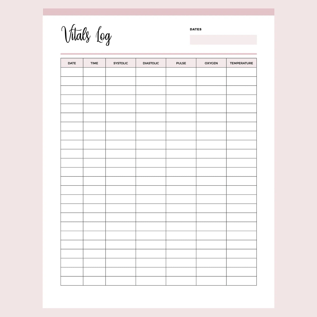 Blank Vital Signs Chart blank-vital-signs-chart