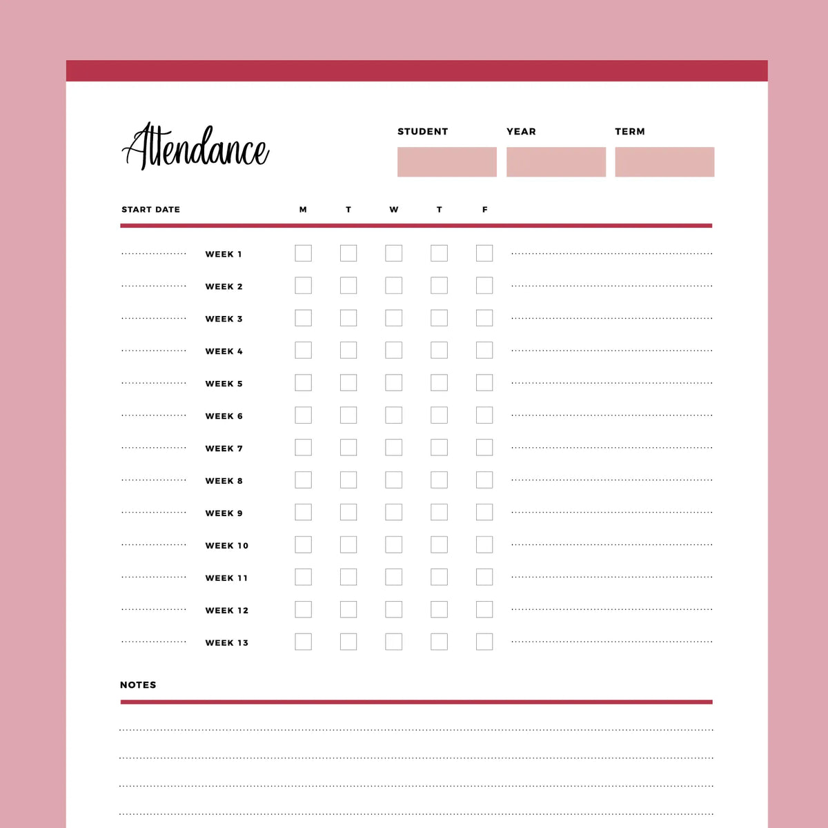 Printable Weekly Homeschool Attendance Sheet Plan Print Land printable-weekly-homeschool-attendance-sheet-plan-print-land