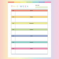 Printable Weekly Planner For Kids