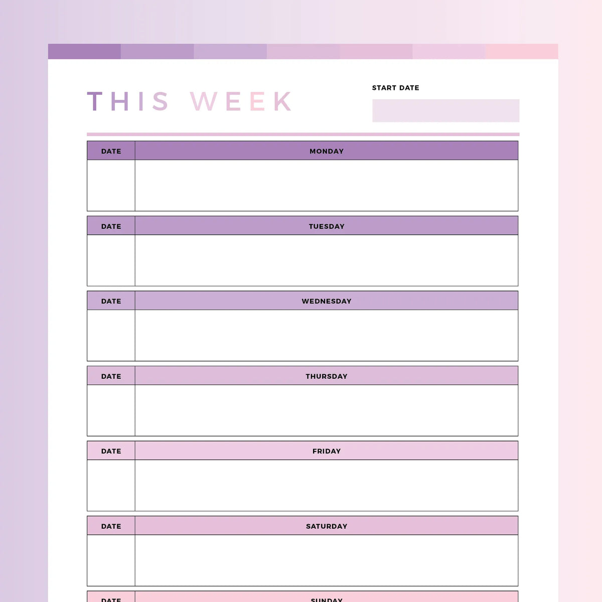 Printable Weekly Planner For Kids | Instant Download PDF | A4 and US ... Printable Weekly Planner For Kids | Instant Download PDF | A4 and US ...