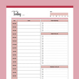 Printable Work From Home Planner - Red