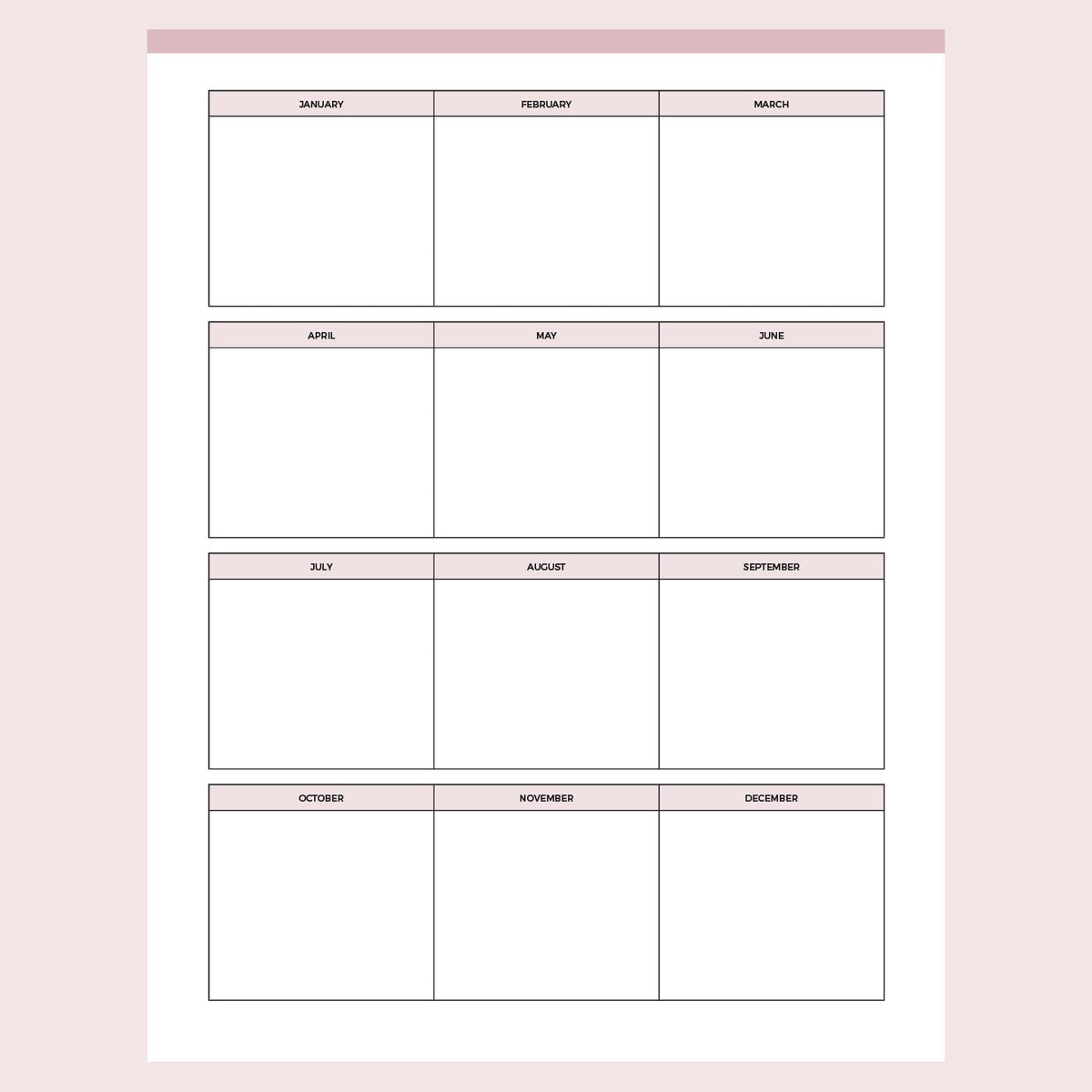Printable Year At A Glance Calendar – Plan Print Land printable-year-at-a-glance-calendar-plan-print-land